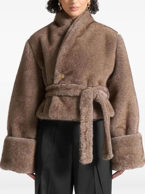 Manière De Voir Albane tie jacket - Brown - zdjęcie produktu nr 1