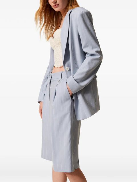 TWINSET pinstripe tailored shorts - Blue