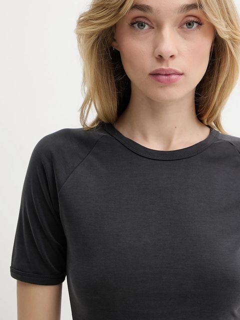 Samsoe Samsoe t-shirt SASUS damski kolor szary F25200040