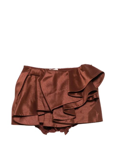 SHUSHU/TONG ruffled mini skirt - Brown - zdjęcie produktu nr 1