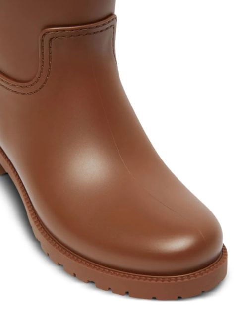 Max Mara logo-embellished block-heel boots - Brown