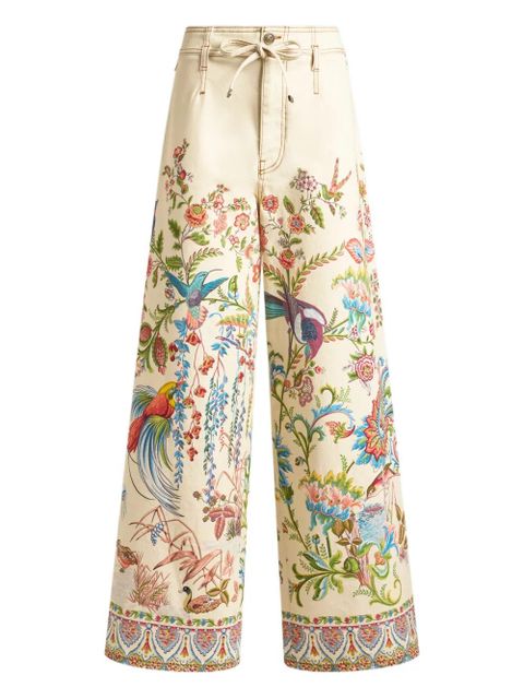 ETRO flora fauna-print wide-leg jeans - Neutrals - zdjęcie produktu nr 1