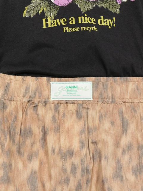 GANNI printed shorts - Neutrals