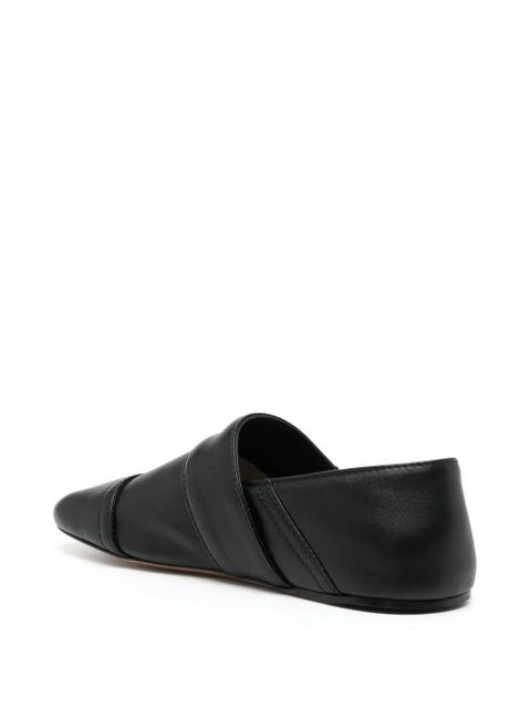 LOEWE pocket-design flat loafers - Black