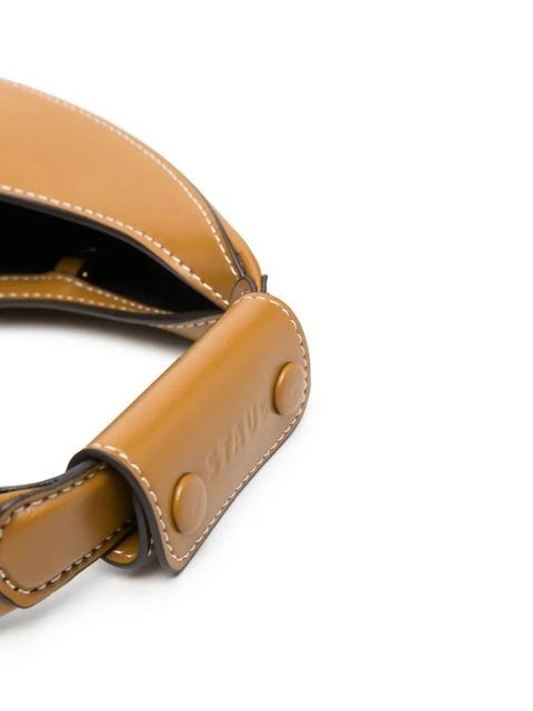 STAUD Moon leather tote bag - Brown