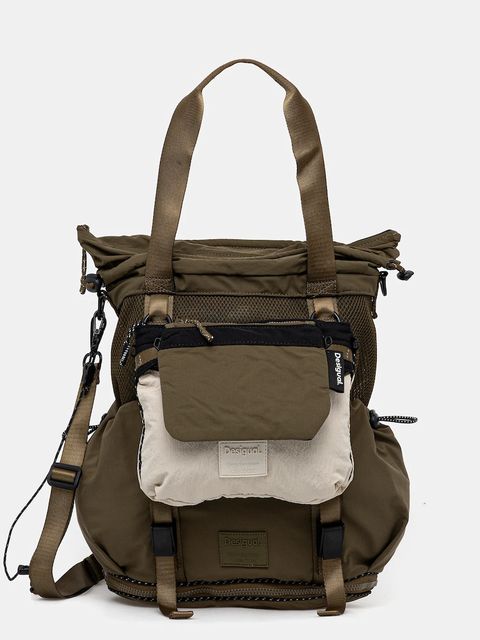 Desigual plecak BASIC MODULAR DISCOV damski kolor zielony duży gładki 25WAKY10 - zdjęcie produktu nr 1