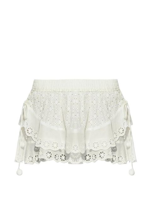 ISABEL MARANT broderie-anglaise scalloped shorts - White - zdjęcie produktu nr 1