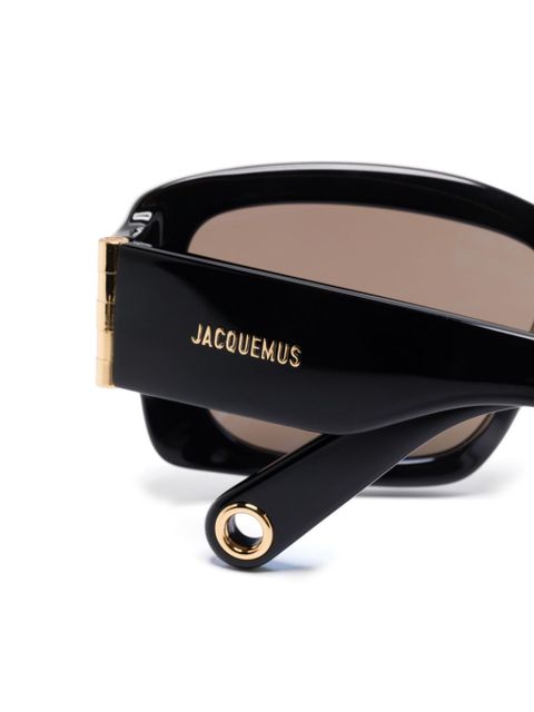 Jacquemus rectangular-frame sunglasses - Black - zdjęcie produktu nr 2
