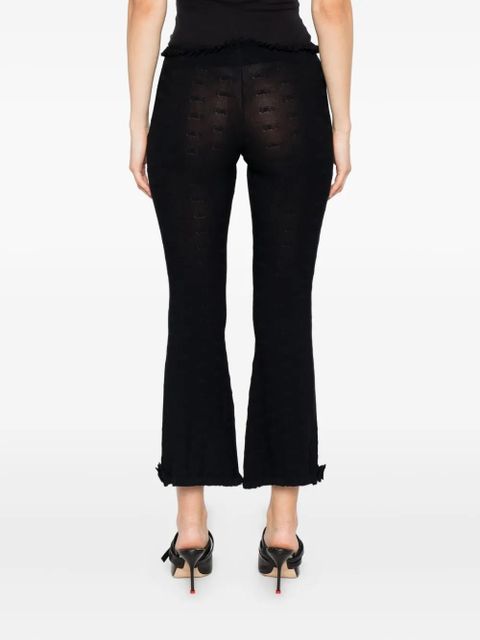 Balenciaga bow ruffled trousers - Black