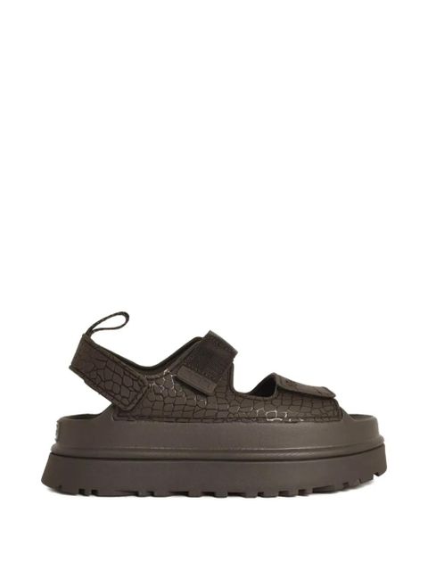 UGG embossed straps leather sandals - Brown - zdjęcie produktu nr 1