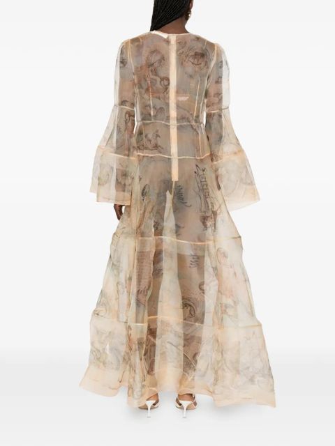 ZIMMERMANN long-sleeve printed maxi dress - Neutrals