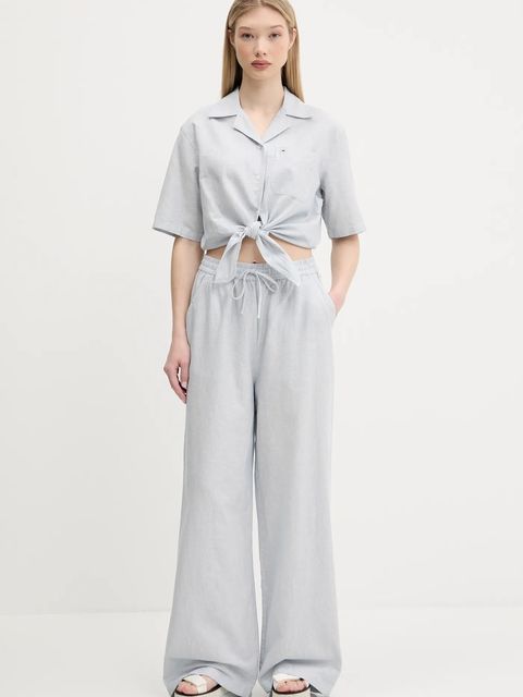 Tommy Jeans koszula z domieszką lnu - zdjęcie produktu nr 1