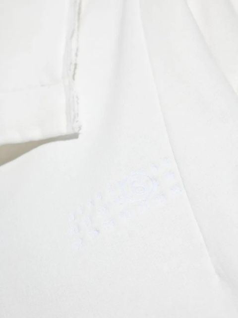 MM6 Maison Margiela drawstring spread-collar sweatshirt - White