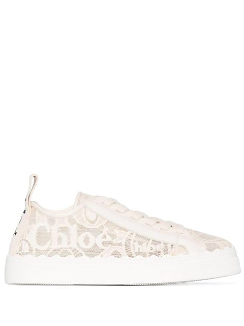 Chloé Lauren lace-detail sneakers - Neutrals