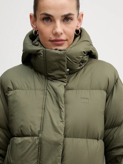 Tommy Hilfiger kurtka puchowa kolor zielony zimowa WW0WW46535