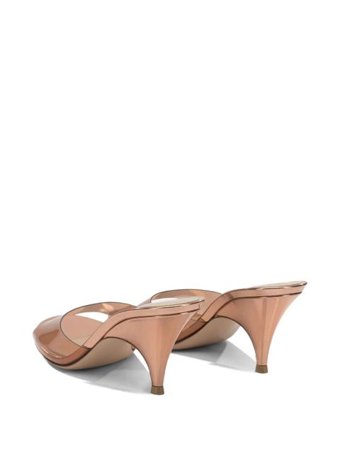 Gianvito Rossi Sofia metallic-finish mules - Gold