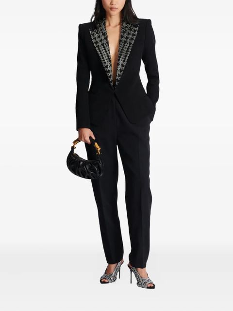 Balmain embroidered button blazer - Black