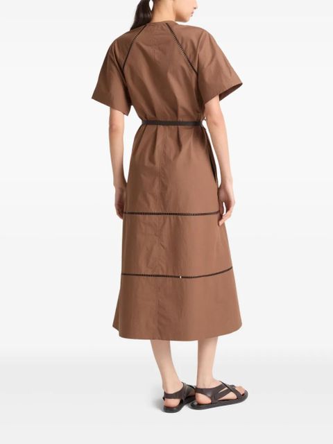 Yves Salomon belted midi dress - Brown - zdjęcie produktu nr 2