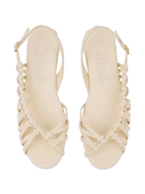 Chloé Estra woven-strap sandals - Neutrals