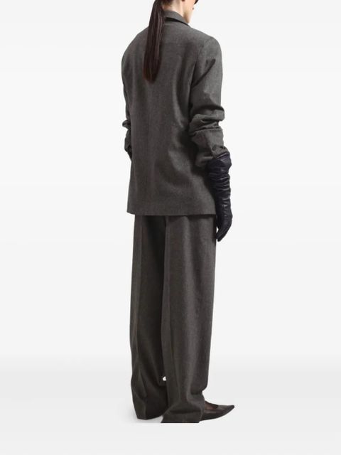 The Frankie Shop double-breasted flannel blazer - Grey