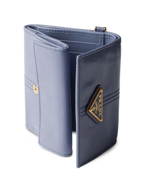Prada small leather wallet - Blue