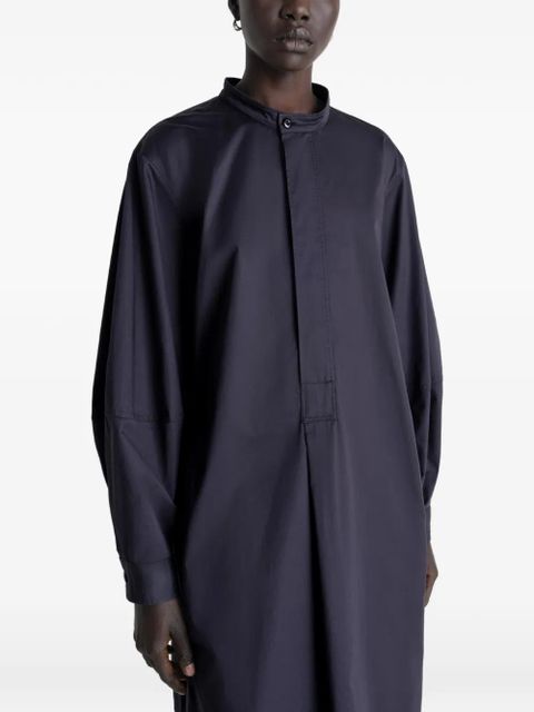 LEMAIRE belt mini shirt dress - Blue