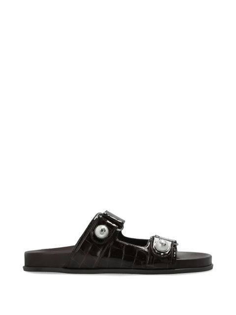 Jimmy Choo Fayence stud-embellished leather sandals - Brown - zdjęcie produktu nr 1