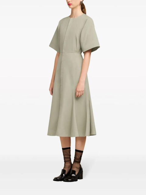 AMI Paris short-sleeve cotton midi dress - Green