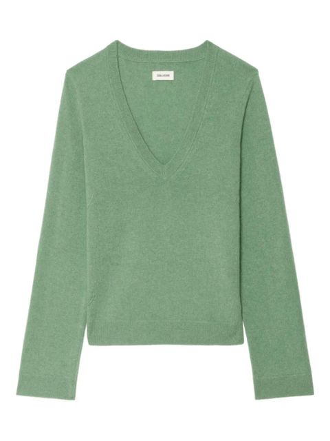 Zadig&Voltaire patch V-neck sweater - Green - zdjęcie produktu nr 1