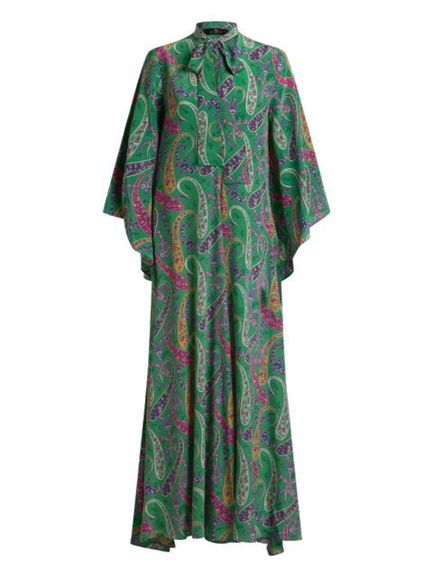 ETRO floral paisley-motif silk maxi dress - Green - zdjęcie produktu nr 1