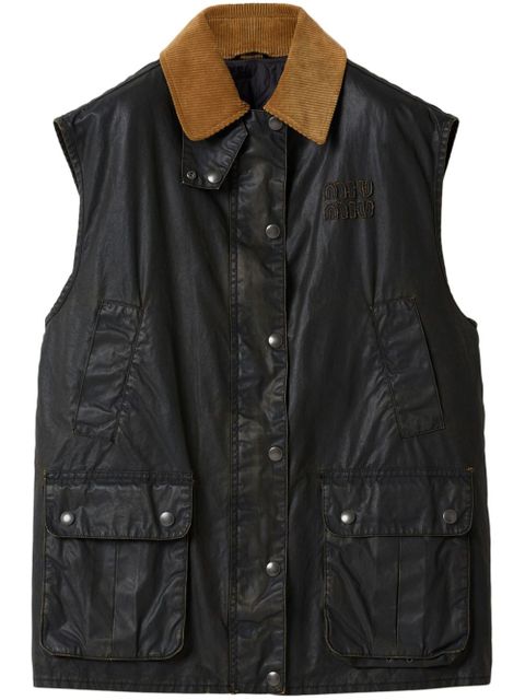Miu Miu poplin gilet - Black - zdjęcie produktu nr 1