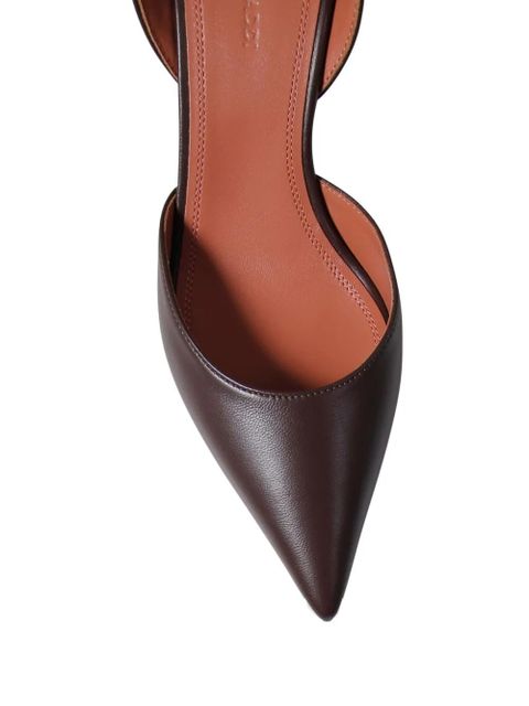 Amina Muaddi 70mm Holli slingback pumps - Brown