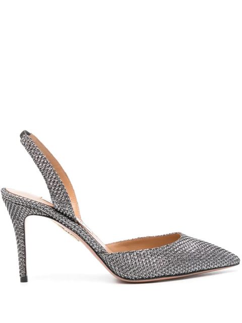 Aquazzura So Nude Pump 85mm pumps - Silver - zdjęcie produktu nr 1