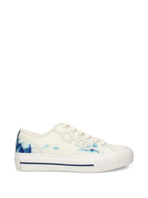 Jimmy Choo tie-dye logo-patch sneakers - Neutrals - zdjęcie produktu nr 1