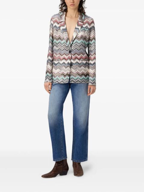 Missoni chevron-pattern blazer - White - zdjęcie produktu nr 2