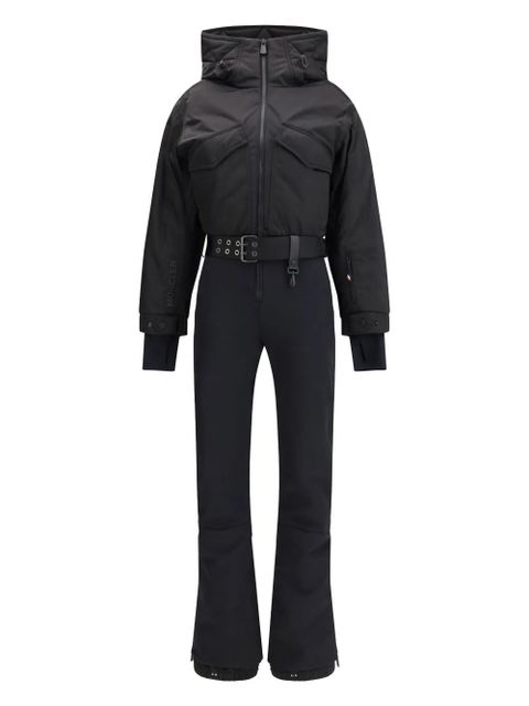 Moncler Grenoble hooded belted ski suit - Black - zdjęcie produktu nr 1