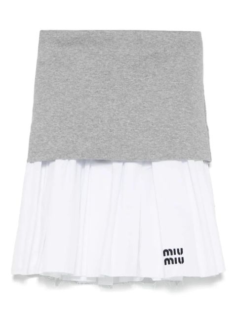 Miu Miu layered skirt - Grey