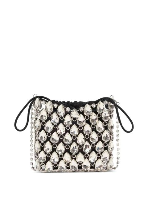 Self-Portrait crystal chainmail mini bag - Silver - zdjęcie produktu nr 2