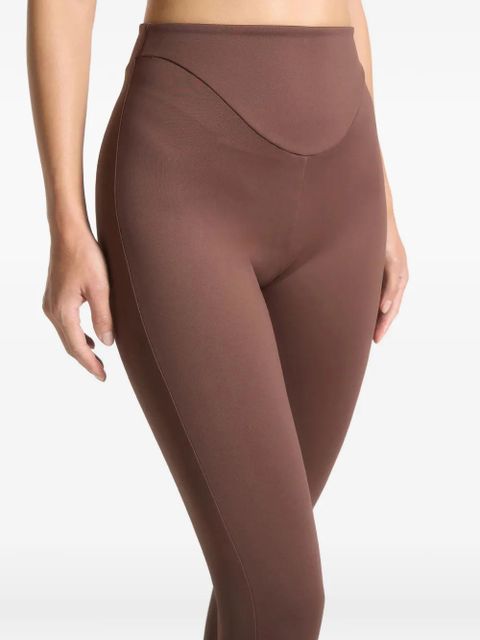 Manière De Voir Chloe dipped-waistband leggings - Brown