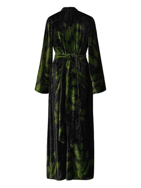 Johanna Ortiz Alma Majestuosa palm tree velvet coat - Green - zdjęcie produktu nr 2