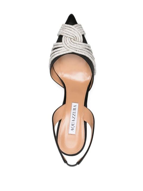 Aquazzura Gatsby 75mm slingback pumps - Black