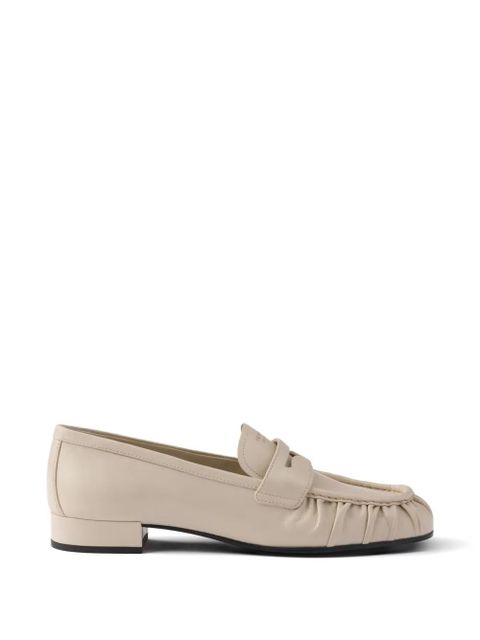 Prada leather loafers - Neutrals - zdjęcie produktu nr 1