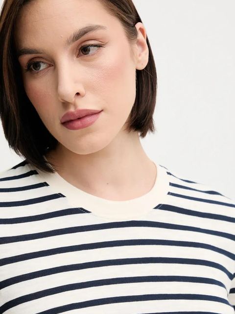 Tommy Hilfiger t-shirt bawełniany damski kolor beżowy WW0WW44559