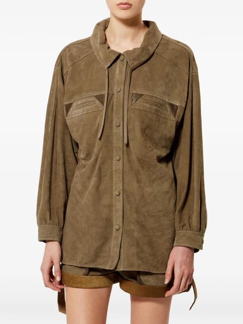 ISABEL MARANT Maldia suede shirt - Brown