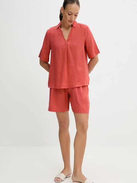 United Colors of Benetton bluzka lniana - zdjęcie produktu nr 1