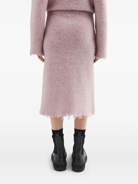 Jil Sander wool knitted midi skirt - Pink