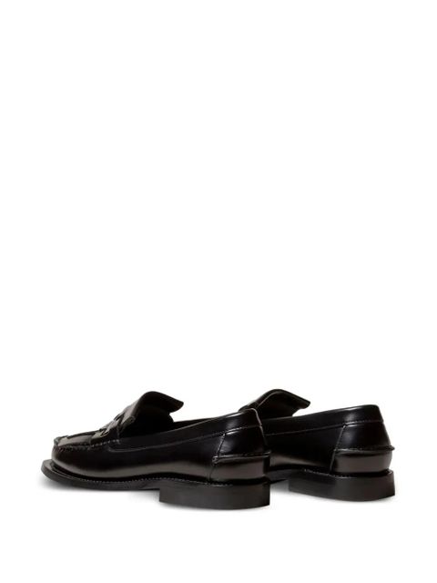 Hereu fringes leather loafers - Black