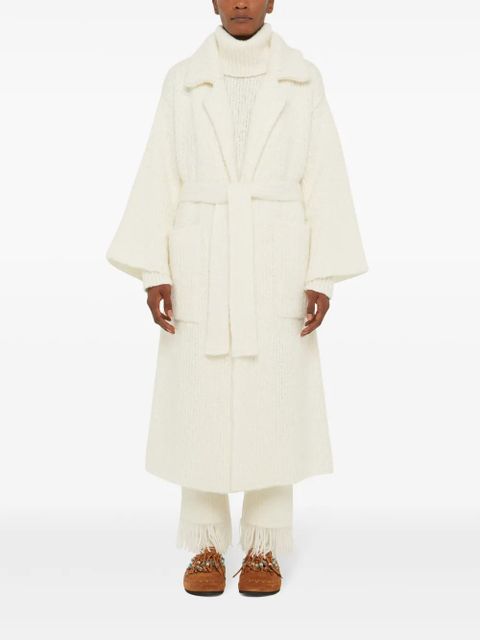 Alanui knitted robe coat - White