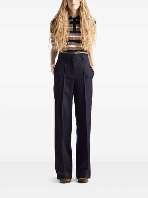 Prada striped-pattern polo shirt - Blue