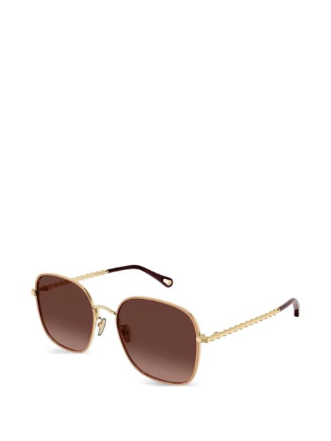 Chloé Eyewear oversized-frame sunglasses - Gold - zdjęcie produktu nr 1